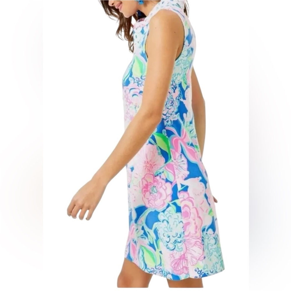 NWT Lilly Pulitzer Jane Shift dress. Floral Sleeveless Dress with Button Detail